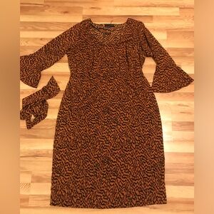 Eloquii Rayon Leopard Print Maxi Dress
